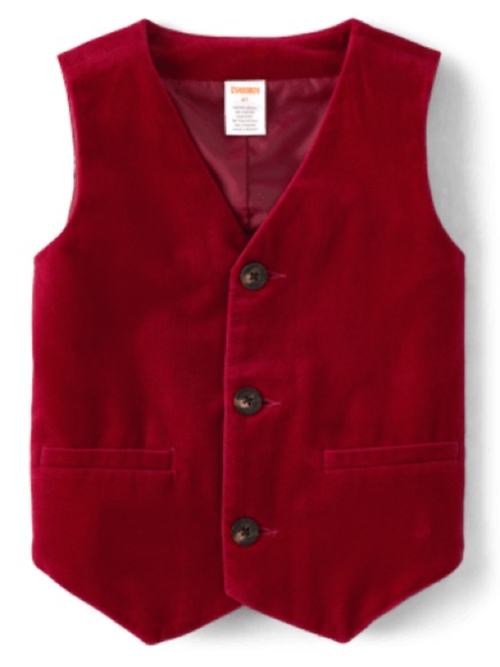 GYMBOREE ~ Boys Velvet Vest - All Dressed Up - Red / Size 5